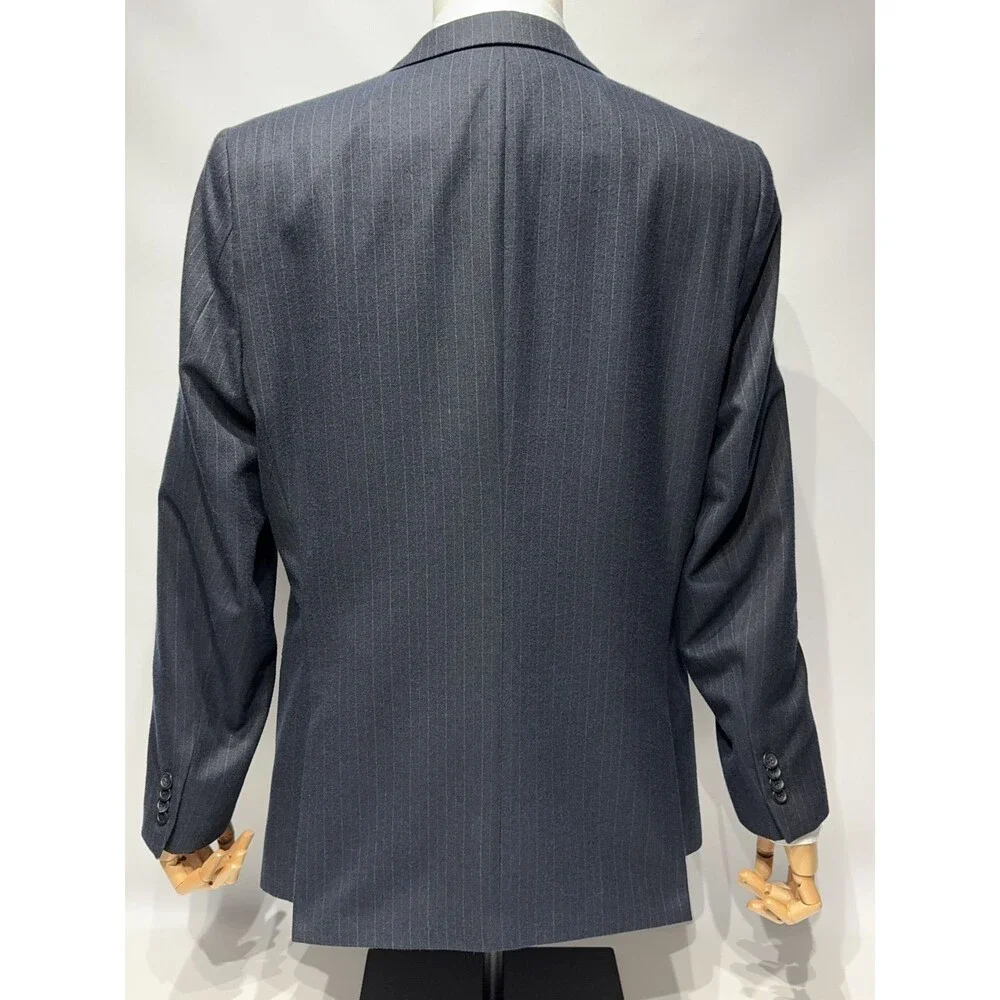 Banana Republic Navy Blue Pinstripe Blazer Tailored Slim Fit Men's Size 44R